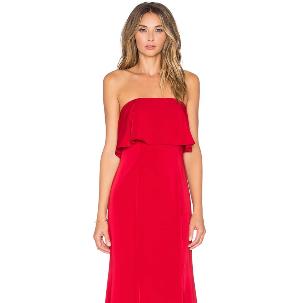 Lovers + Friends Strapless Red Dress